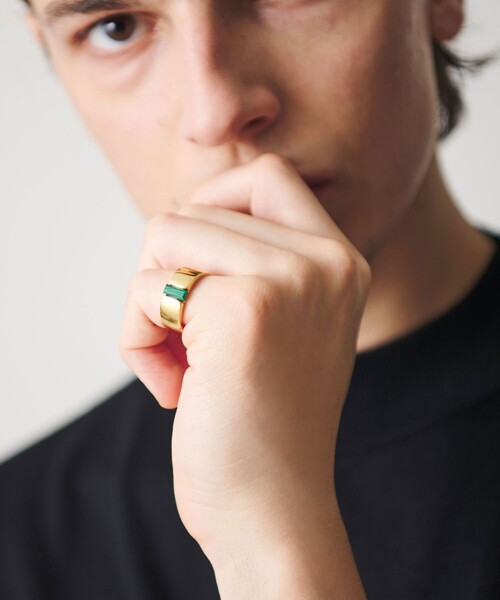 BEAUTY&YOUTH UNITED ARROWS（ビューティーアンドユースユナイテッドアローズ）の「＜eoa＞ストーン シック リング（リング・メンズ・シルバー/ゴールド・20/18）」の2枚目の写真