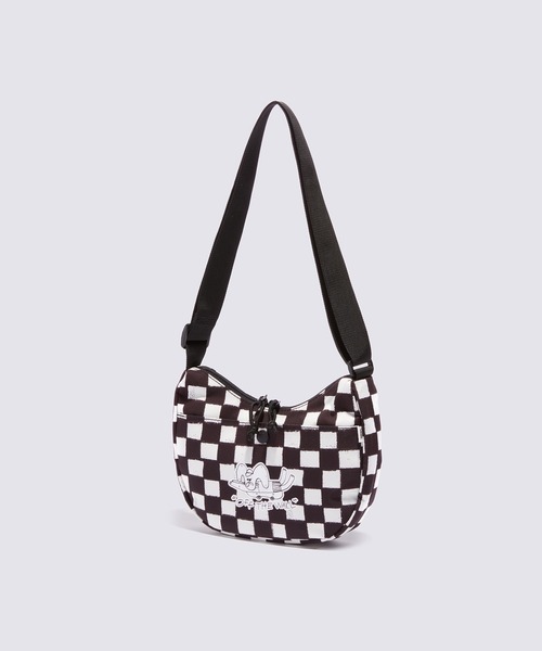 VANS（バンズ）の「RIROO RABBIT ショルダーバッグ / RABBIT CHECK HOBO BAG MARSH BL VN000QF8FBA1（ショルダーバッグ・メンズ・ブラック×ホワイト・ONE SIZE）」の7枚目の写真