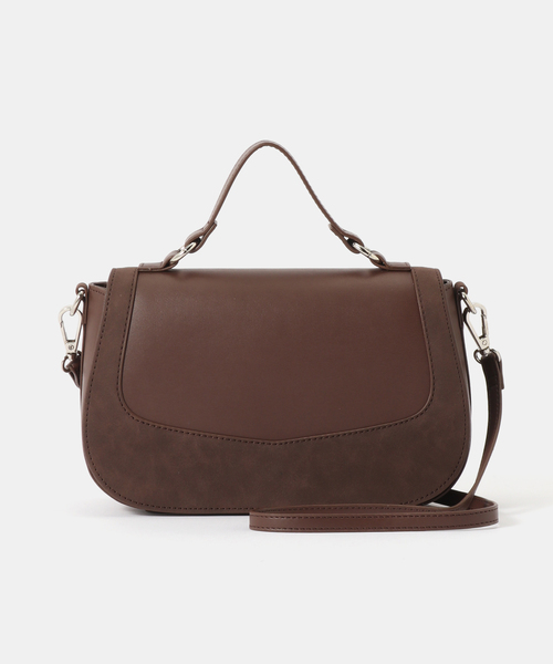 B.C STOCK（ベーセーストック）の「スエード調切り替えバッグ（ショルダーバッグ・レディース・ブラウン/ブラック・FREE）」の17枚目の写真