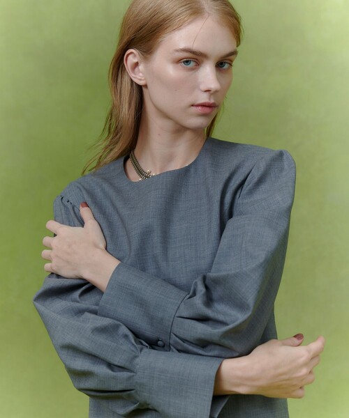 LOULOU WILLOUGHBY(ルルウィルビー)の「【LOULOU WILLOUGHBY】ウールトロローウエストワンピース(ワンピース・レディース・グレー系その他/ピンク・1/2)」の17枚目の写真
