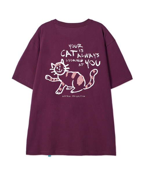 ASTRAL PROJECTION（アストラルプロジェクション）の「[ドゥドゥルキャット]コットンルーズフィット半袖Tシャツ_プラムパープル（Tシャツ/カットソー・メンズ・その他・LARGE/MEDIUM/X-LARGE/XX-LARGE）」の3枚目の写真