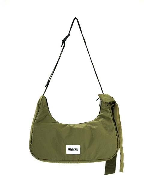 MACNI(マクニ)の「RIBBON CRESCENT CROSS BAG KHAKI(メッセンジャーバッグ・レディース・その他・FREE)」の2枚目の写真