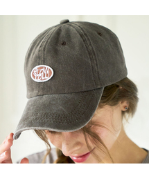 SLOWLOLLI（スローローリ）の「Logo embroidery ball cap - Brown（キャップ）」