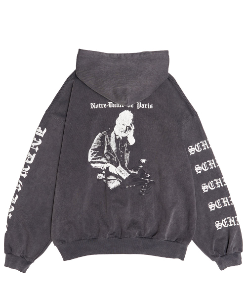 SCHISM INDUCING(スキズムインデューシング)の「NOTRE DAME ZIP HOODIE CHARCOAL(パーカー・レディース・その他・MEDIUM/LARGE)」の3枚目の写真