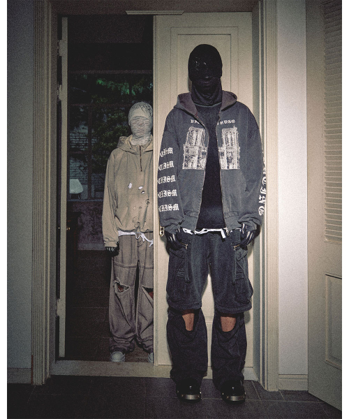 SCHISM INDUCING(スキズムインデューシング)の「NOTRE DAME ZIP HOODIE CHARCOAL(パーカー・レディース・その他・MEDIUM/LARGE)」の7枚目の写真