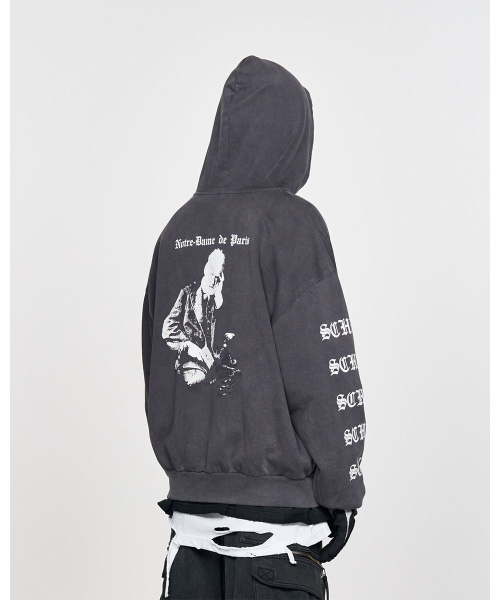 SCHISM INDUCING(スキズムインデューシング)の「NOTRE DAME ZIP HOODIE CHARCOAL(パーカー・レディース・その他・MEDIUM/LARGE)」の14枚目の写真