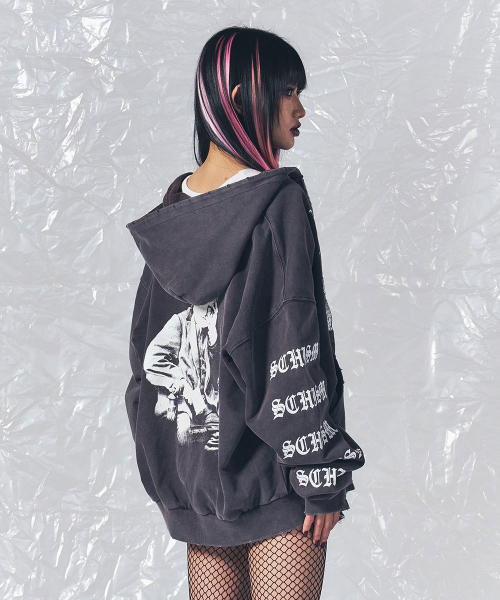 SCHISM INDUCING(スキズムインデューシング)の「NOTRE DAME ZIP HOODIE CHARCOAL(パーカー・レディース・その他・MEDIUM/LARGE)」の22枚目の写真