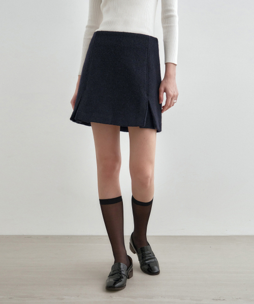 MONGDOL(モンドル)の「ウールブレンドツイードミニスカートネイビーMDSK029NAVY(スカート・レディース・その他・SMALL/MEDIUM)」の3枚目の写真