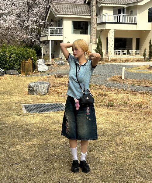 MAINBOOTH（メインブース）の「[アトム] マハ5デニムショーツ（インディゴ）（その他パンツ・レディース・その他・1/2/3）」の15枚目の写真