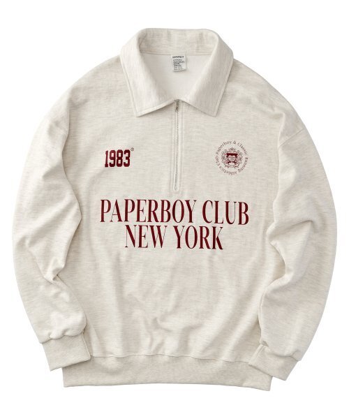 PAPERBOY(ペーパーボーイ)の「スポーツクラブ ハーフジップ - オートミール(その他トップス・レディース・その他・LARGE/MEDIUM/SMALL)」の1枚目の写真