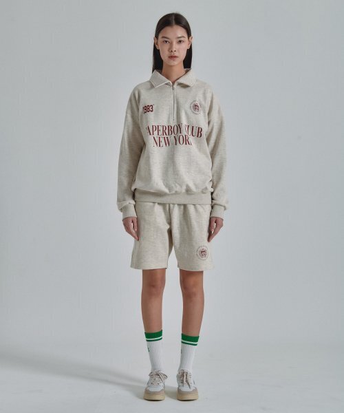 PAPERBOY(ペーパーボーイ)の「スポーツクラブ ハーフジップ - オートミール(その他トップス・レディース・その他・LARGE/MEDIUM/SMALL)」の2枚目の写真