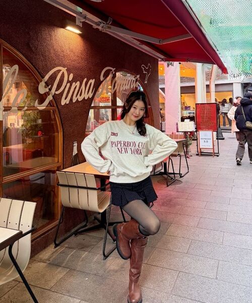 PAPERBOY(ペーパーボーイ)の「スポーツクラブ ハーフジップ - オートミール(その他トップス・レディース・その他・LARGE/MEDIUM/SMALL)」の5枚目の写真