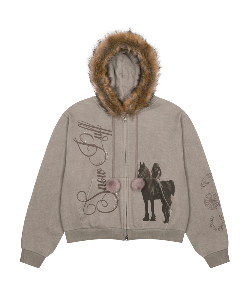 LARTIGENT(ラーティゼン)の「L21 SNOW FUR HOOD ZIP-UP(BEIGE)(パーカー・レディース・その他・FREE)」の13枚目の写真