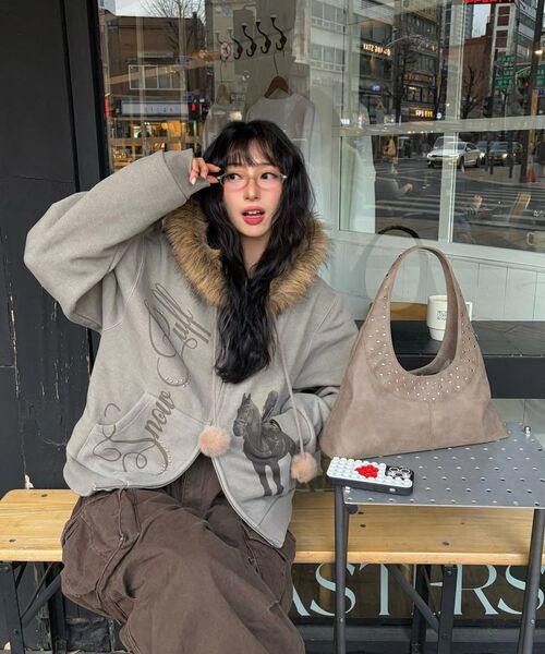 LARTIGENT(ラーティゼン)の「L21 SNOW FUR HOOD ZIP-UP(BEIGE)(パーカー・レディース・その他・FREE)」の19枚目の写真