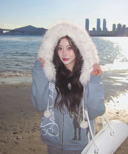 LARTIGENT(ラーティゼン)の「L21 SNOW FUR HOOD ZIP-UP(BEIGE)(パーカー・レディース・その他・FREE)」の3枚目の写真