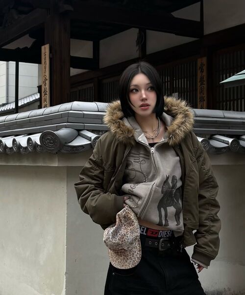LARTIGENT(ラーティゼン)の「L21 SNOW FUR HOOD ZIP-UP(BEIGE)(パーカー・レディース・その他・FREE)」の5枚目の写真