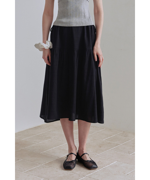 AFTERHOURS(アフターアワーズ)の「EASY STRING FLARE SKIRT (BLACK)(スカート・レディース・その他・FREE)」の3枚目の写真