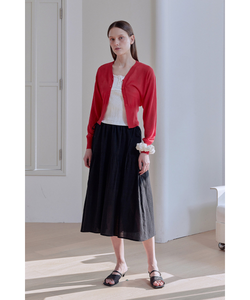 AFTERHOURS(アフターアワーズ)の「EASY STRING FLARE SKIRT (BLACK)(スカート・レディース・その他・FREE)」の4枚目の写真