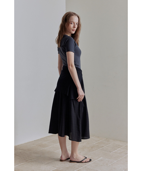 AFTERHOURS(アフターアワーズ)の「EASY STRING FLARE SKIRT (BLACK)(スカート・レディース・その他・FREE)」の5枚目の写真
