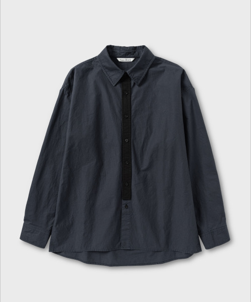 NONBLANK（ノンブランク）の「コットンドリルLSシャツ_ダークネイビー（シャツ/ブラウス・メンズ・ダークネイビー・MEDIUM/LARGE/X-LARGE）」の2枚目の写真