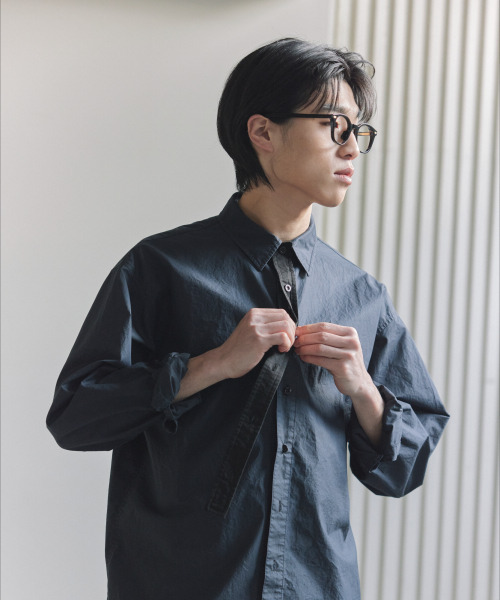 NONBLANK（ノンブランク）の「コットンドリルLSシャツ_ダークネイビー（シャツ/ブラウス・メンズ・ダークネイビー・MEDIUM/LARGE/X-LARGE）」の12枚目の写真