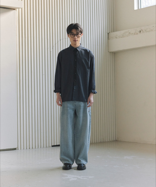 NONBLANK（ノンブランク）の「コットンドリルLSシャツ_ダークネイビー（シャツ/ブラウス・メンズ・ダークネイビー・MEDIUM/LARGE/X-LARGE）」の13枚目の写真