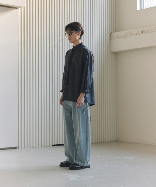 NONBLANK（ノンブランク）の「コットンドリルLSシャツ_ダークネイビー（シャツ/ブラウス・メンズ・ダークネイビー・MEDIUM/LARGE/X-LARGE）」の14枚目の写真