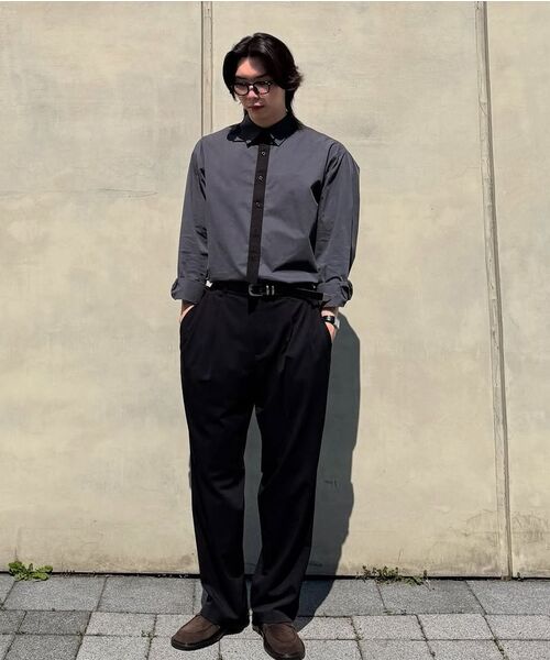 NONBLANK（ノンブランク）の「コットンドリルLSシャツ_ダークネイビー（シャツ/ブラウス・メンズ・ダークネイビー・MEDIUM/LARGE/X-LARGE）」の16枚目の写真