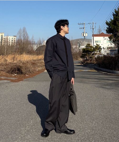NONBLANK（ノンブランク）の「コットンドリルLSシャツ_ダークネイビー（シャツ/ブラウス・メンズ・ダークネイビー・MEDIUM/LARGE/X-LARGE）」の18枚目の写真