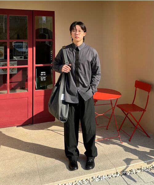NONBLANK（ノンブランク）の「コットンドリルLSシャツ_ダークネイビー（シャツ/ブラウス・メンズ・ダークネイビー・MEDIUM/LARGE/X-LARGE）」の19枚目の写真