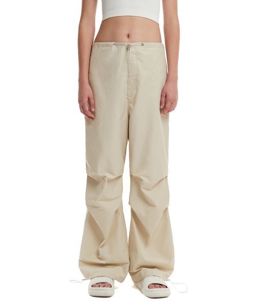 TRUNK PROJECT(トランクプロジェクト)の「Drawstring Pants_Beige(スウェットパンツ・レディース・ベージュ・SMALL/X-SMALL/XX-SMALL/LARGE)」の1枚目の写真