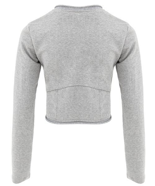 PLASMASPHERE（プラズマスフィア）の「グレーのコイルカーディガン（ジップアップカーディガン）（カーディガン/ボレロ・レディース・グレー・FREE）」の2枚目の写真