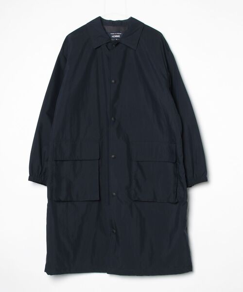 COMME des GARCONS HOMME(コム デ ギャルソン・オム)の「COTTON NYLON SINGLE COAT(ステンカラーコート・メンズ・ネイビー・S)」の1枚目の写真