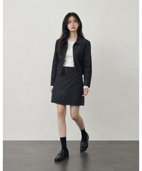BRILLEMONTHS（ブリルモンス）の「ノンフェイドデニムミディスカート[ディープブルー]（スカート・レディース・その他・SMALL/MEDIUM）」の2枚目の写真