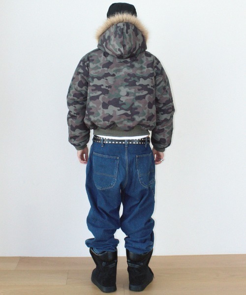 A'GEM/9 × .kom 『KEYMISERY/キーミザリー』Cropped Fur Hood MA-1