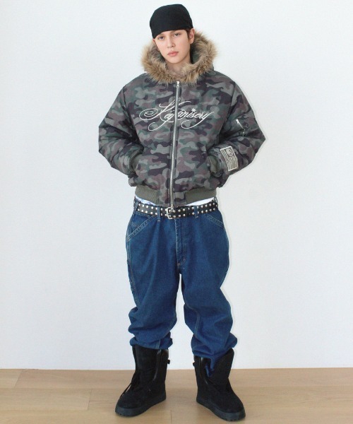 A'GEM/9 × .kom 『KEYMISERY/キーミザリー』Cropped Fur Hood MA-1