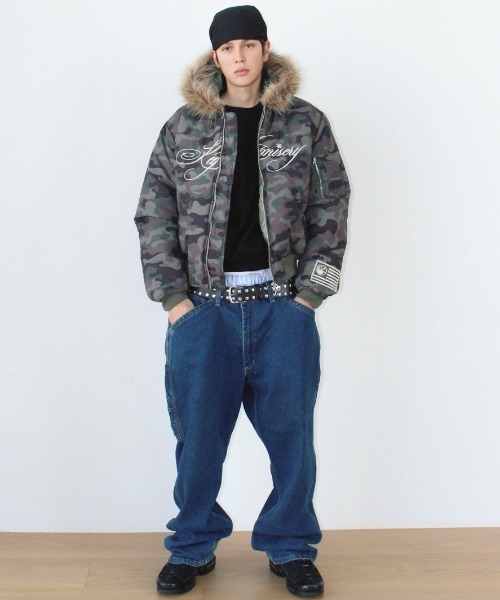 A'GEM/9 × .kom 『KEYMISERY/キーミザリー』Cropped Fur Hood MA-1