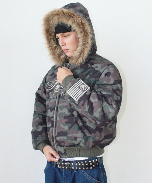 A'GEM/9 × .kom 『KEYMISERY/キーミザリー』Cropped Fur Hood MA-1