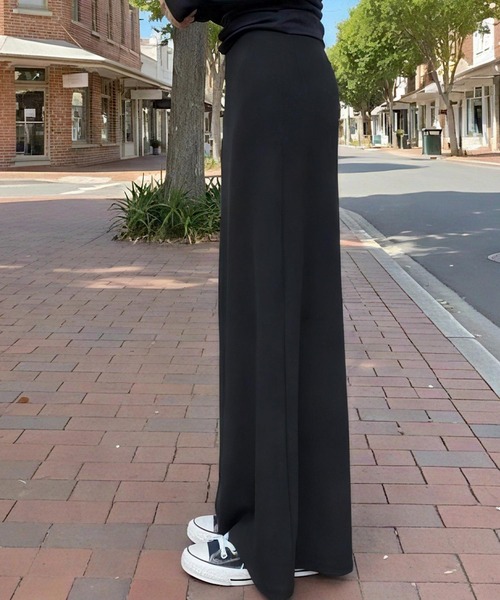 cammie(キャミー)の「ニットAラインロングスカート(スカート・レディース・ダークグレー/ブラック・M/L)」の5枚目の写真