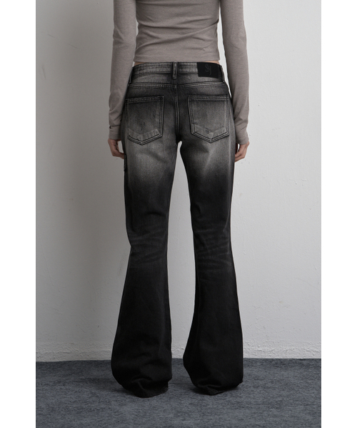 SYNERJYN（シナジン）の「CARGO PAINTING DENIM PANTS BLACK（デニムパンツ・レディース・その他・SMALL/LARGE/MEDIUM）」の9枚目の写真