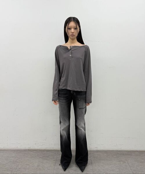 SYNERJYN（シナジン）の「CARGO PAINTING DENIM PANTS BLACK（デニムパンツ・レディース・その他・SMALL/LARGE/MEDIUM）」の6枚目の写真