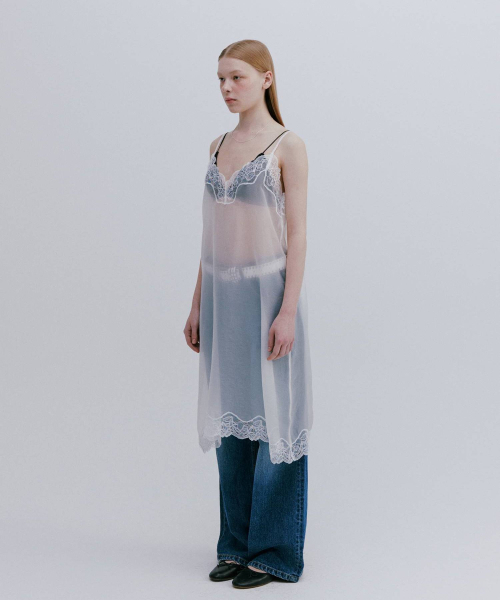 MAIS(マイス)の「SEE-THROUGH SLIP DRESS / WHITE(ワンピース・レディース・その他・FREE)」の4枚目の写真