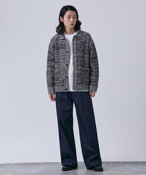 B.C STOCK（ベーセーストック）の「ツイードモール ヘビーカーディガン（カーディガン/ボレロ・メンズ・ネイビー/ブラウン/アイボリー・MEDIUM/LARGE）」の12枚目の写真