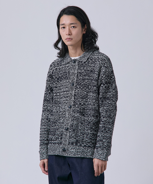 B.C STOCK（ベーセーストック）の「ツイードモール ヘビーカーディガン（カーディガン/ボレロ・メンズ・ネイビー/ブラウン/アイボリー・MEDIUM/LARGE）」の13枚目の写真