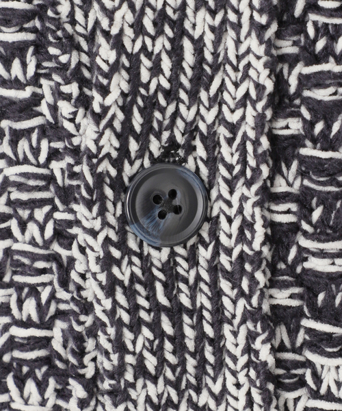 B.C STOCK（ベーセーストック）の「ツイードモール ヘビーカーディガン（カーディガン/ボレロ・メンズ・ネイビー/ブラウン/アイボリー・MEDIUM/LARGE）」の18枚目の写真