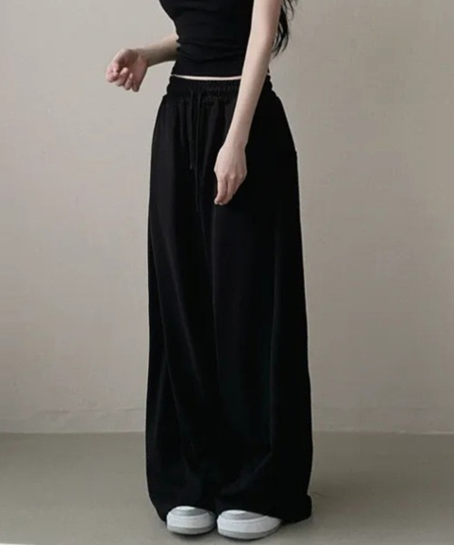 Miniministore(ミニミニストア)の「バッグプリントワイドスエットパンツ韓国風(スウェットパンツ・レディース・ネイビー系2/ブラック系1/グレー系1/ネイビー系1/グレー系2/ブラック系2・FREE)」の9枚目の写真