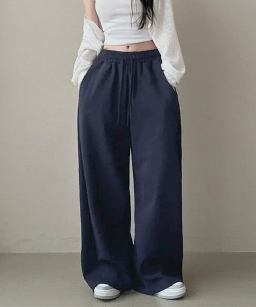 Miniministore(ミニミニストア)の「バッグプリントワイドスエットパンツ韓国風(スウェットパンツ・レディース・ネイビー系2/ブラック系1/グレー系1/ネイビー系1/グレー系2/ブラック系2・FREE)」の18枚目の写真