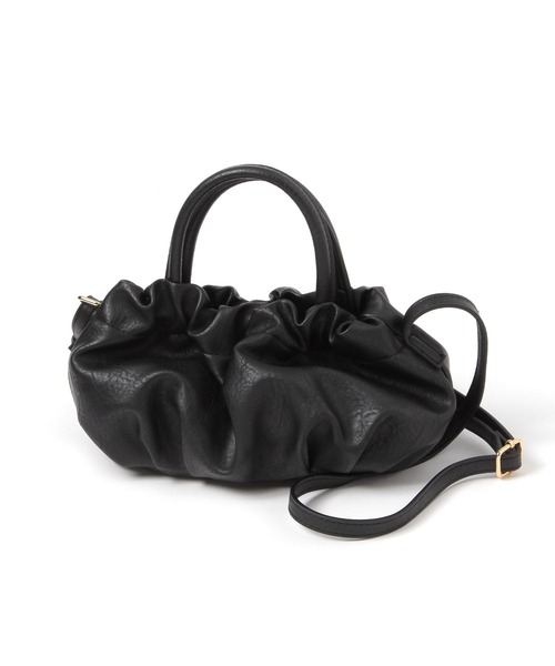 studio CLIP(スタディオクリップ)の「ギャザーハンドルミニショルダーバッグ(ショルダーバッグ・レディース・アイボリー/ブラック/ブラウン/オレンジ・FREE)」の7枚目の写真