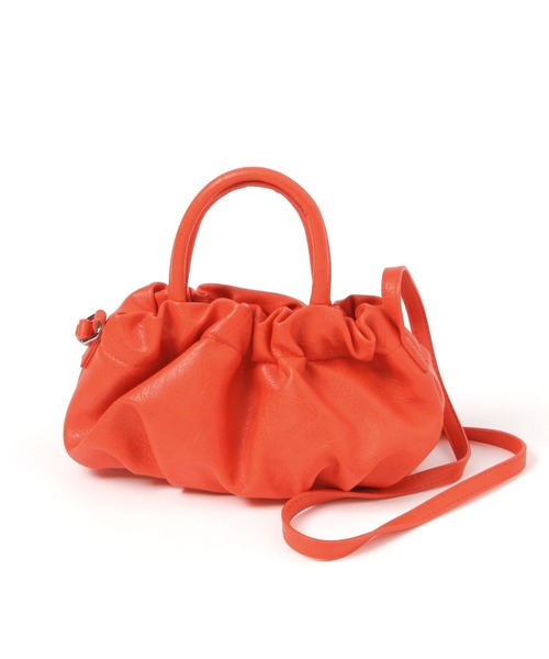 studio CLIP(スタディオクリップ)の「ギャザーハンドルミニショルダーバッグ(ショルダーバッグ・レディース・アイボリー/ブラック/ブラウン/オレンジ・FREE)」の8枚目の写真