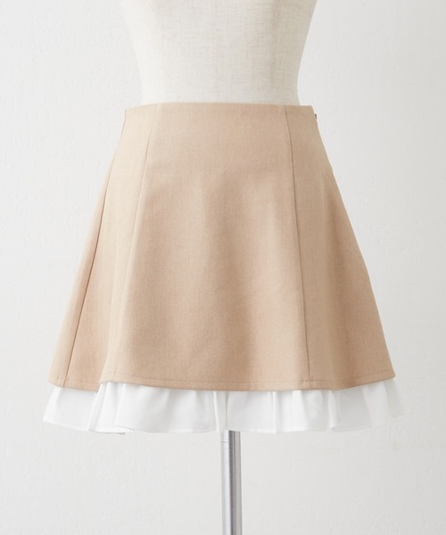 continuer de NICE CLAUP（コンティニューデナイスクラップ）の「【華奢見えシルエット】ハイウエスト裾チラリミニスカート（スカート・レディース・その他1/その他2/ベージュ・FREE）」の19枚目の写真